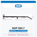 NGP 884-7 Bumper Seal Threshold 7" x 7/8" Dark Bronze | National Guard