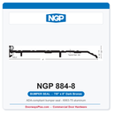NGP 884-8 Bumper Seal Threshold 8" x 7/8" Dark Bronze | National Guard
