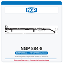 NGP 884-8 Bumper Seal Threshold 8" x 7/8" Aluminum | National Guard