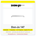 Don-Jo 147 Push Bar | 1" Round Bar | Specify CTC to 36"