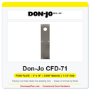 Don-Jo CFD-71 Push Plate | 4" x 16" x 0.050" | 1-1/2" Hole