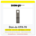 Don-Jo CFK-70 Push Plate | 3.5" x 15" x 0.050" | 2-1/8" Hole