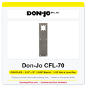 Don-Jo CFL-70 Push Plate | 3.5" x 15" x 0.050" | 2-1/8" Hole w/ Lever Prep