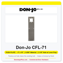 Don-Jo CFL-71 Push Plate | 4" x 16" x 0.050" | 2-1/8" Hole w/ Lever Prep