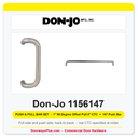 Don-Jo 1156147 Offset Push & Pull Bar Set | 1" 90-Degree Offset Pull 8" CTC + 147 Push Bar