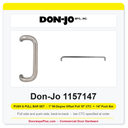 Don-Jo 1157147 Offset Push & Pull Bar Set | 1" 90-Degree Offset Pull 10" CTC + 147 Push Bar