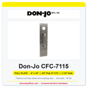Don-Jo CFC-7115 Pull Plate | 4" x 16" | 3/4" round bar | 6" CTC | 1-1/4" Hole