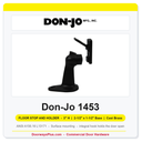 Don-Jo 1453 Floor Stop and Holder | 3" H, 2-1/2" x 1-1/2" Base | Cast Brass | ANSI L13171