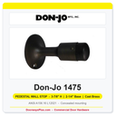 Don-Jo 1475 Pedestal Wall Stop | 3-7/8" H, 2-1/4" Base, Concealed Mount | Cast Brass | ANSI L12021