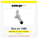 Don-Jo 1490 Wall Stop | 3" H, 3-3/4" L | Cast Brass