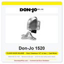 Don-Jo 1520 Floor Door Holder | Door Clearance 1/2" or less | Cast Brass | ANSI L11301