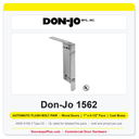 Don-Jo 1562 Automatic Flush Bolt Pair | Wood Doors, 1" x 8-1/2" Face | Cast Brass | ANSI Type 25 | UL