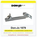 Don-Jo 1579 Keyed Surface Bolt | 8", Concealed Screw Mount, Locks Open or Closed | Steel | ANSI L84161