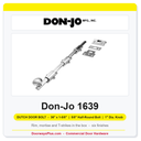 Don-Jo 1639 Dutch Door Bolt | 36" x 1-5/8", 5/8" Half-Round Bolt, 1" Dia. Knob | Solid Brass