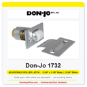 Don-Jo 1732 Adjustable Roller Latch | 2-3/4" x 1-1/8" Body, 2-3/4" Strike