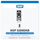 NGP 520NDKB Surface Mounted Automatic Door Bottom 2-1/4" x 3/4" Black Neoprene | Dark Bronze | National Guard