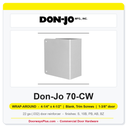 Don-Jo 70-CW Wrap-Around Plate | 4-1/4" x 4-1/2" | Blank, Trim Screws | 1-3/8" Door