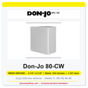 Don-Jo 80-CW Wrap-Around Plate | 4-1/4" x 4-1/2" | Blank, Trim Screws | 1-3/4" Door