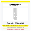 Don-Jo 5000-CW Wrap-Around Plate | 5-1/8" x 15" | Fits Kaba 5000 Series | 2-3/4" Backset, 1-3/4" Door