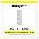 Don-Jo 17-CW Wrap-Around Plate | 5-1/8" x 12" | Fits Schlage Cobra Locks | 2-3/4" Backset, 1-3/4" Door