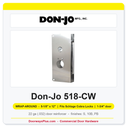 Don-Jo 518-CW Wrap-Around Plate | 5-1/8" x 12" | Fits Schlage Cobra Locks | 2-3/4" Backset, 1-3/4" Door