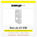 Don-Jo 21-CW Wrap-Around Plate | 5-1/8" x 9" | Fits Codelocks 2010 and 4010 Series | 2-3/8" Backset, 1-3/4" Door