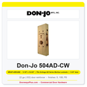 Don-Jo 504AD-CW Wrap-Around Plate | 5-1/8" x 16-3/8" | Fits Schlage AD Series Mortise Locksets | 2-3/4" Backset, 1-3/4" Door