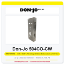 Don-Jo 504CO-CW Wrap-Around Plate | 5-1/8" x 16-3/8" | Fits Schlage CO Series Mortise Locksets | 2-3/4" Backset, 1-3/4" Door