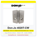 Don-Jo 4020T-CW Wrap-Around Plate | 5-1/8" x 12" | Fits Best & Corbin Russwin Mortise Locks | 2-3/4" Backset, 1-3/4" Door