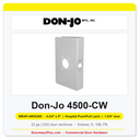 Don-Jo 4500-CW Wrap-Around Plate | 4-3/4" x 9" | Hospital Push/Pull Latch | 2-3/4" Backset, 1-3/4" Door