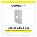 Don-Jo 33A-2-CW Wrap-Around Plate | 6-1/2" x 9" | Converts 3-3/4" Backset to Grade 1 & 2 Levers | 2-3/4" Backset, 1-3/4" Door