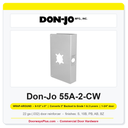 Don-Jo 55A-2-CW Wrap-Around Plate | 6-1/2" x 9" | Converts 5" Backset to Grade 1 & 2 Levers | 2-3/4" Backset, 1-3/4" Door