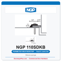 NGP 110SDKB Silicone Sponge Perimeter Weatherstrip - Dark Bronze | National Guard
