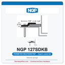 NGP 127SDKB Silicone Sponge Perimeter Weatherstrip - Dark Bronze | National Guard