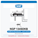 NGP 134SDKB Silicone Dense Bulb Perimeter Weatherstrip - Dark Bronze | National Guard