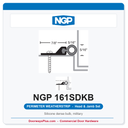 NGP 161SDKB Silicone Dense Bulb Perimeter Weatherstrip - Dark Bronze | National Guard