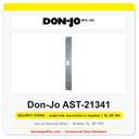 Don-Jo AST-21341 Security Strike | 1-3/4" x 18" | single hole, key-in-knob or deadbolt | 13 ga. (.095)