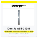Don-Jo AST-21381 Security Strike | 1-3/8" x 18" | single hole, key-in-knob or deadbolt | 13 ga. (.095)