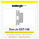 Don-Jo EST-158 Extended Lip ASA Strike | 1-5/8" x 4-7/8" | 4-7/8" ASA, 1-5/8" lip (center of screw to lip end) | 13 ga. (.095)