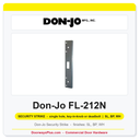 Don-Jo FL-212N Security Strike | 1-3/8" x 12" | single hole, key-in-knob or deadbolt | 13 ga. (.095)