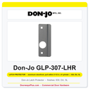 Don-Jo GLP-307-LHR Latch Protector | 2-5/8" x 7" | aluminum storefront, pull within 2-1/2 in. of cylinder | 12 ga. (.104)