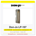 Don-Jo LP-107 Latch Protector | 2-3/4" x 7" | key-in-knob and levers, outswinging doors | 12 ga. (.104)