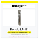 Don-Jo LP-111 Latch Protector | 3" x 11" | outswinging doors | 12 ga. (.104)