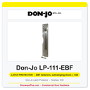 Don-Jo LP-111-EBF Latch Protector | 3" x 11" | EBF fasteners, outswinging doors | 12 ga. (.104)