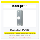 Don-Jo LP-307 Latch Protector | 2-5/8" x 7" | aluminum storefront doors | 12 ga. (.104)