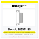 Don-Jo MEST-115 Extended Lip Mortise ASA Strike | 1-1/2" x 4-7/8"