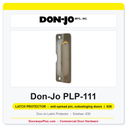 Don-Jo PLP-111 Latch Protector | 3" x 11" | anti-spread pin, outswinging doors | 12 ga. (.104)