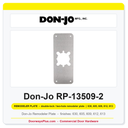 Don-Jo RP-13509-2 Remodeler Plate | 3-1/2" x 9" | double-lock / two-hole remodeler plate | .032"