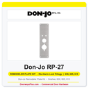Don-Jo RP-27 Remodeler Plate Kit | 4-1/2" x 14" | fits Alarm Lock Trilogy | .032"