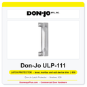 Don-Jo ULP-111 Latch Protector | 3-1/2" x 11-3/4" | lever, mortise and exit-device trim | 12 ga. (.104)